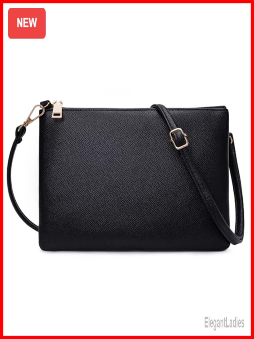 Small Crossbody Bag PU Leather Clutch Purse Adjustable Strap Lightweight